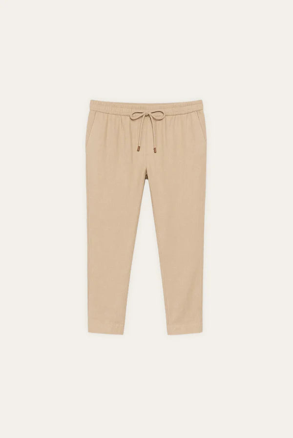 Sartoria Montari - Olijfgroene linnen broek