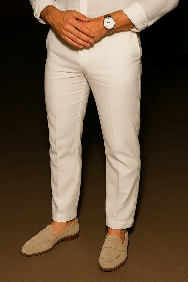 Sartoria Montari – Witte linnen pantalon