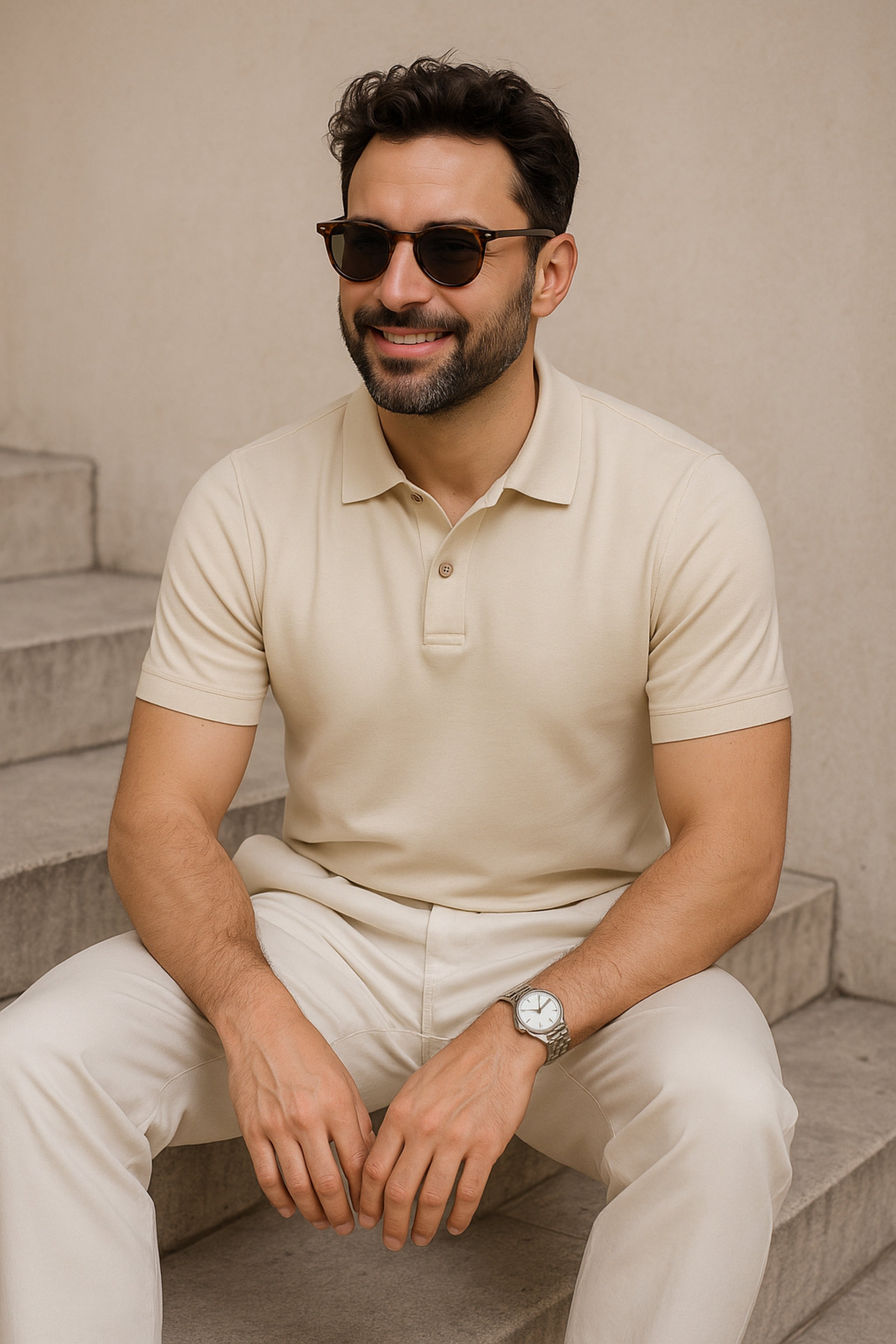 Imperial - Crème Basic Old Money Polo