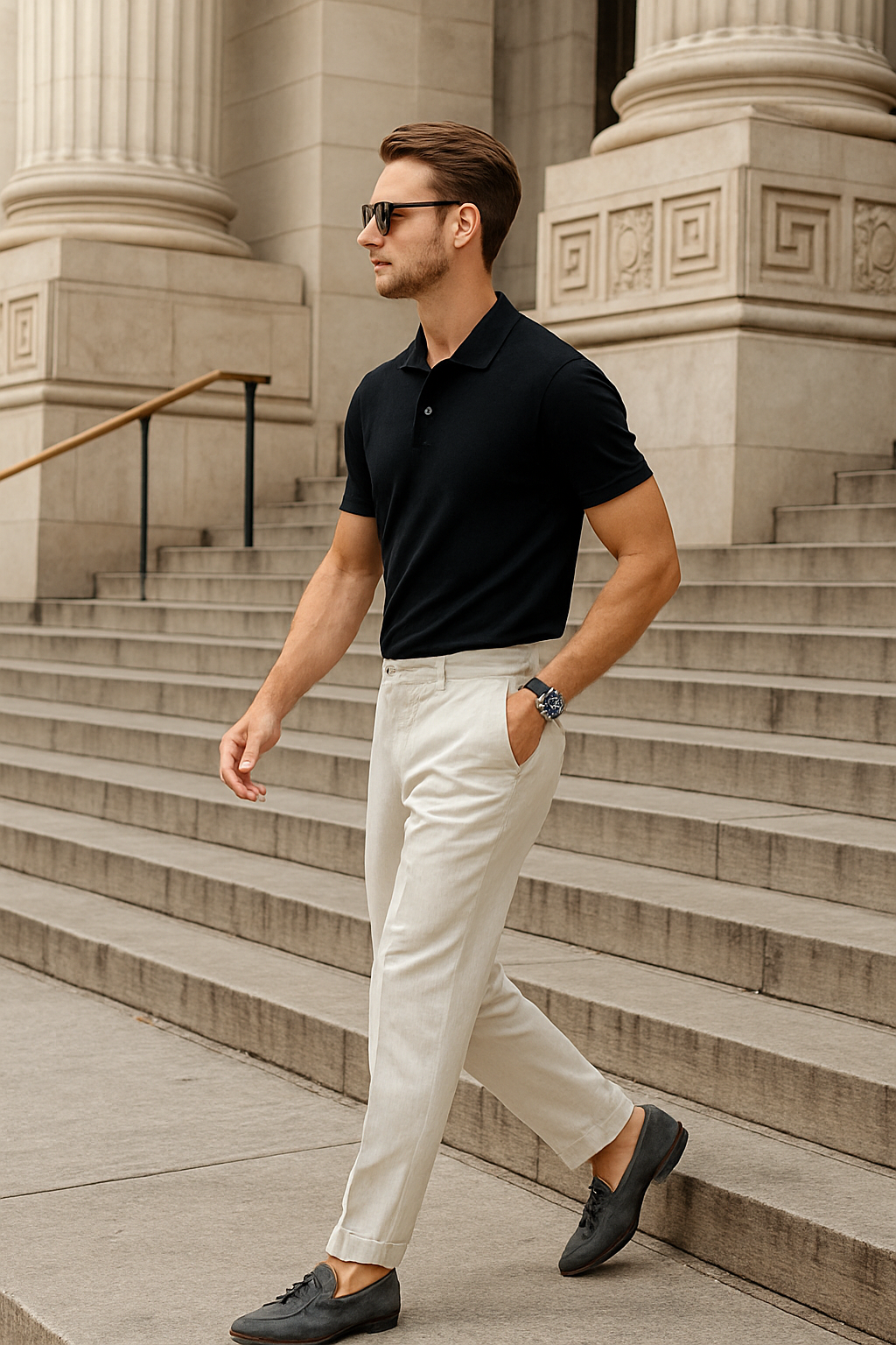 Imperial - Old Money Zwarte Basic Polo