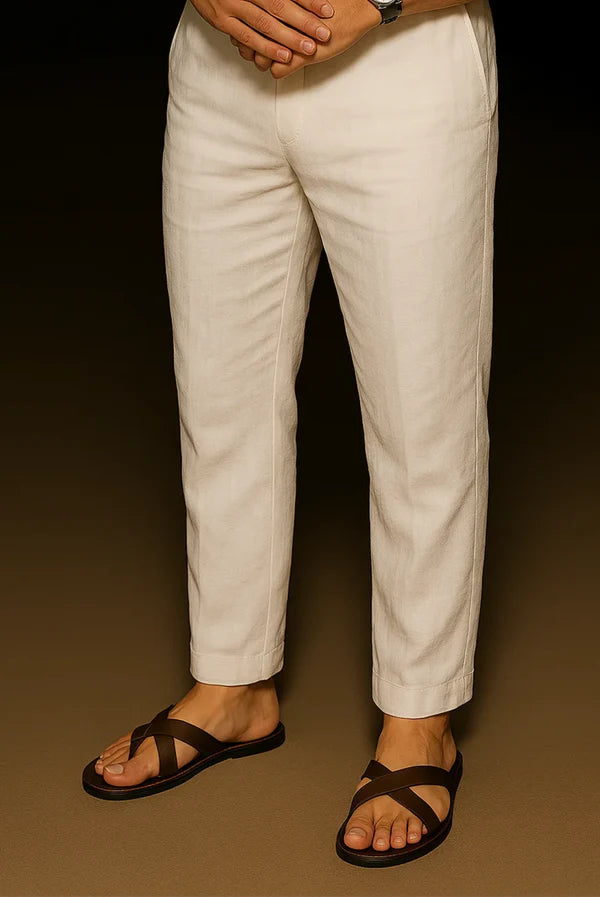 Sartoria Montari – Witte linnen pantalon